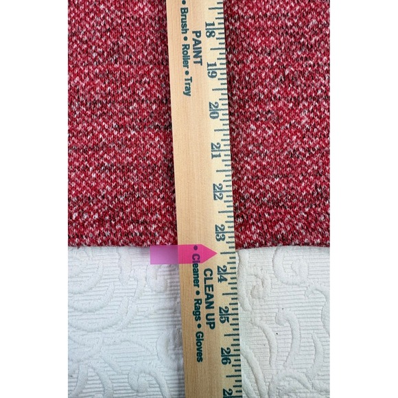 Columbia Sportswear Red heather pattern Knit Cowl neck Sweater Women's Size M - Picture 8 of 9